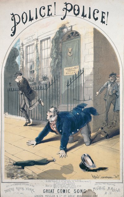 Police! Police! Song Book Cover by Alfred Concanen